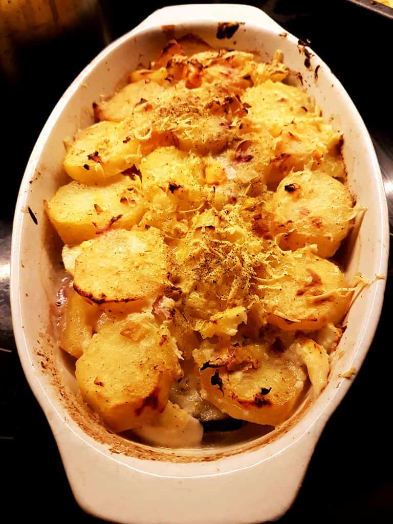 Rakott padlizsános krumpli